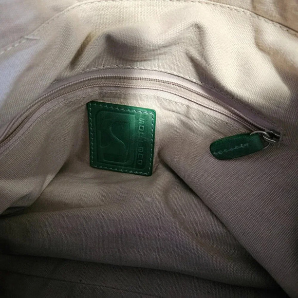 Soprano | Gorgeous  Green Slouchy Leather Bags Iridescent Snake Pattern - Rare! - Picture 14 of 16